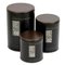 Conjunto 3 Potes Porta Condimentos Decorativos Em Metal