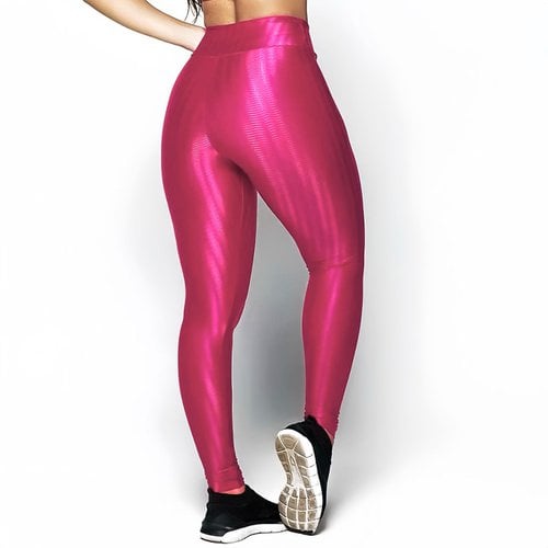 Calça Fitness Feminina Texturizada Tecido Elástico