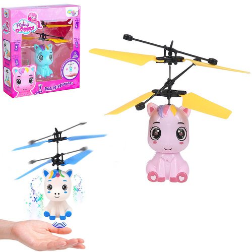 Mini Pônei Voador Brinquedo Helicóptero Com Sensor Flying