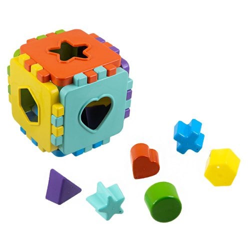 Brinquedo Educativo Cubo Baby C/ Blocos Coloridos De Encaixe