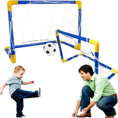 Kit Futebol Gol Mini Trave Com Rede + Bola Infantil