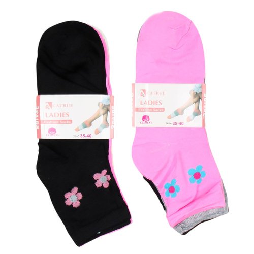 Kit 6 Pares De Meia Unissex Cano Alto 40-46 Adulto