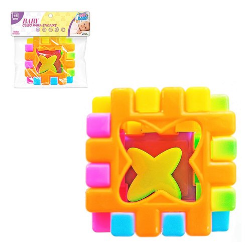 Cubo De Encaixe Monta e Desmonta Colorido Brinquedo Infantil