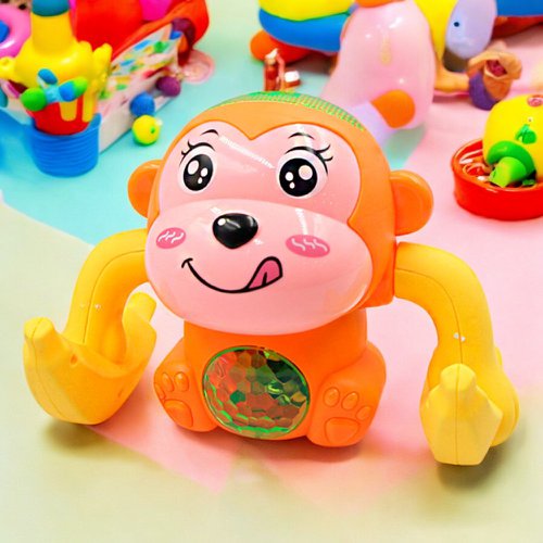 Brinquedo Infantil Macaco Gira Gira Com Luz E Som