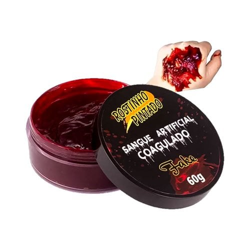 Sangue Falso Artificial Coagulado 60g Maquiagem Halloween