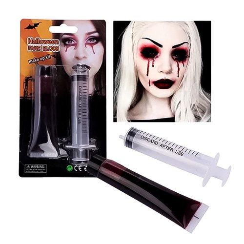 Kit Sangue Falso Para Maquiagem Com Seringa Halloween