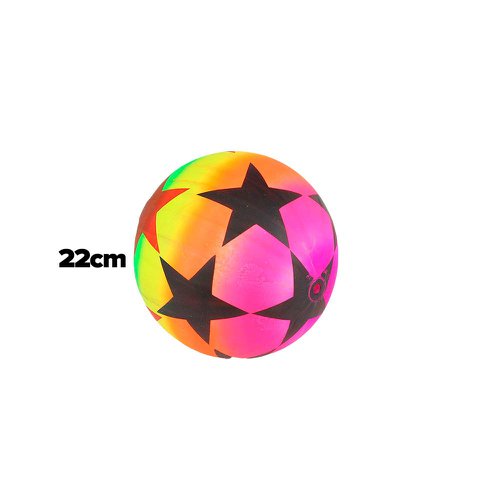 Bola de Vinil 22cm Estrelas Coloridas Infantil