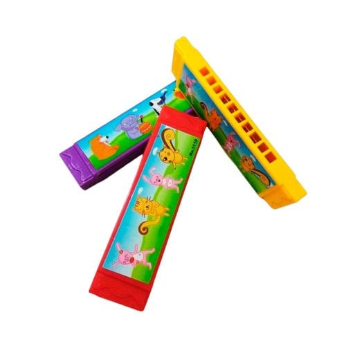 Gaita Infantil De Plástico 10 Furos Colorido 10cm