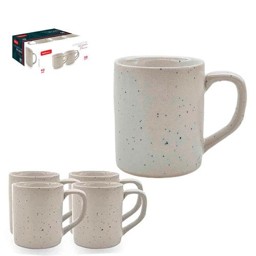 Conjunto Jogo De Xicaras 4 Peças 90ml Branco De Cerâmica