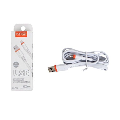 Cabo USB Para Iphone 1 Metro Carregamento Rápido 3A