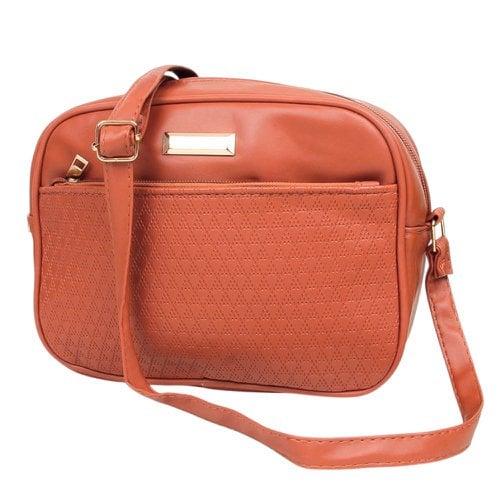 Bolsa Feminina Transversal Pequena Texturizada 2 Compartimentos