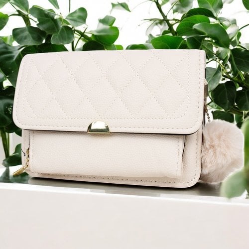 Bolsa Feminina Matelassê Com Alça Transversal 2 Compartimentos