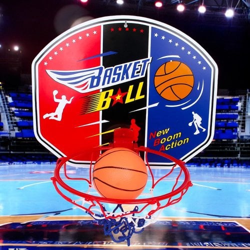 Mini Tabela De Basquete Infantil Aro De 21cm Com Bola