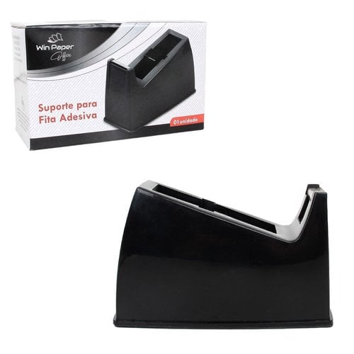 Suporte Para Fita Adesiva Preto 14cm x 8cm