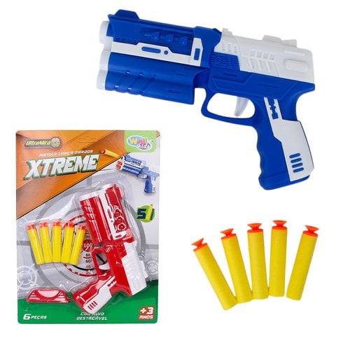 Pistola De Brinquedo Lança Dardos Xtreme 6 Peças Infantil
