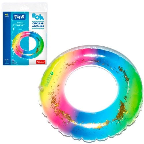 Boia Funs Circular Inflavel Arco-Íris De 55cm