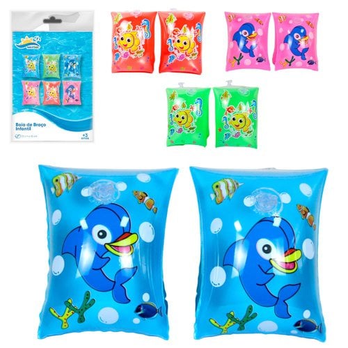 Boia Inflável De Braço Infantil Bichinhos Aquáticos 23x13 CM