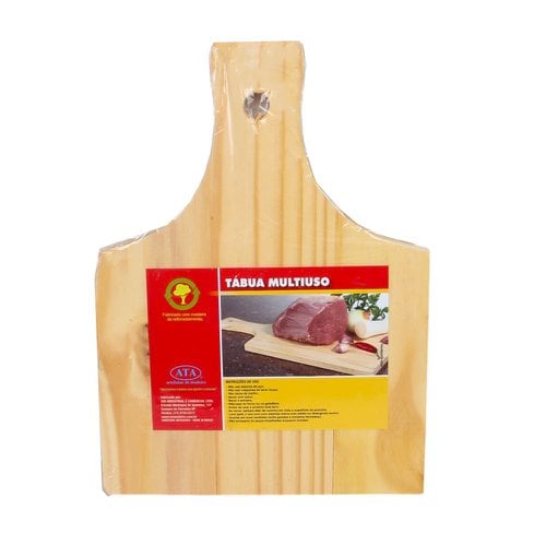 Tábua Para Corte De Madeira Com Pegador Multiuso 28cm x 20cm