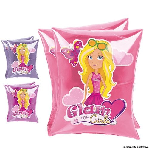 KIt 5 Pares De Boias Braço Infantil Meninas Glam Girls Cm Wellmix