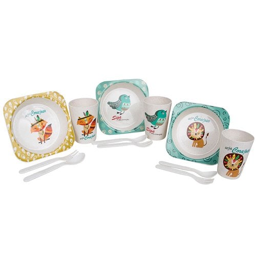 Kit Temático Refeição Infantil  Com Copo Prato E Talheres