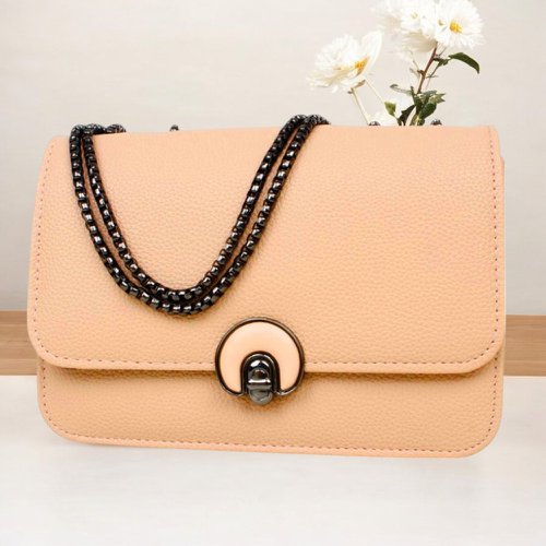 Bolsa Transversal Feminina De Luxo Com Alça De Correntes