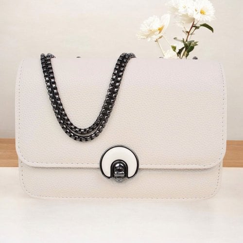 Bolsa Transversal Feminina De Luxo Com Alça De Correntes