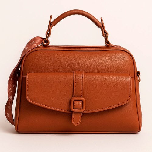 Bolsa Feminina Média Transversal Estruturada 3 Divisórias