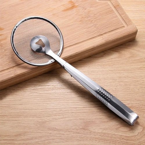 Kit 2 Escumadeiras Para Frituras Em Inox Com Pegador 28cm