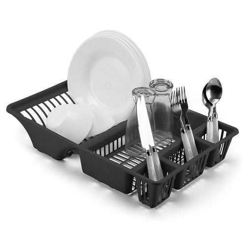 Kit 4 Escorredores De Louça Preto 46cm x 31cm x 8,5cm