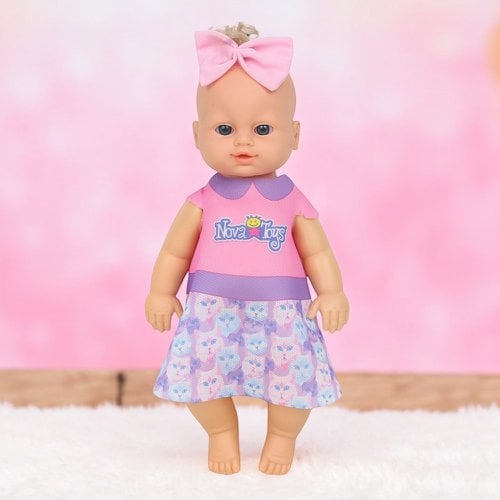 Boneca Bebê Yukinha Fraldinha Com Lacinho Infantil