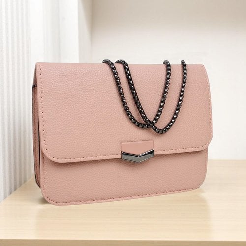 Bolsa Carteira Feminina 1 Divisória Alça Corrente Fecho Imã