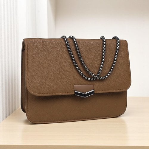 Bolsa Carteira Feminina 1 Divisória Alça Corrente Fecho Imã