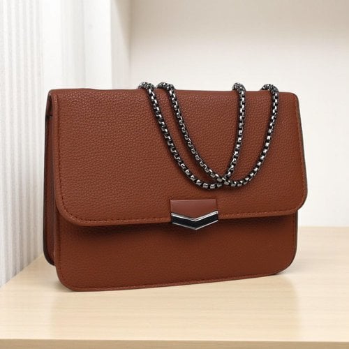 Bolsa Carteira Feminina 1 Divisória Alça Corrente Fecho Imã