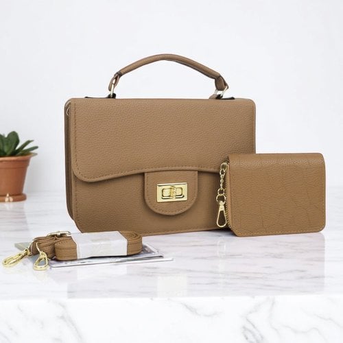 Bolsa Carteira Feminina Alça Lenço E Carteira 2 Divisórias