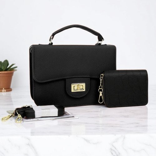 Bolsa Carteira Feminina Alça Lenço E Carteira 2 Divisórias