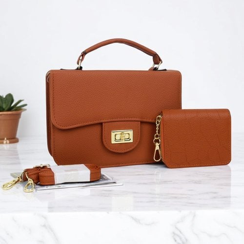 Bolsa Carteira Feminina Alça Lenço E Carteira 2 Divisórias
