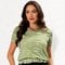 Blusa Feminina Verde Estampada Abstrato Sensorial Em Malha