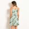 Vestido Evasê De Alcinha Estampa Folhagem Verde