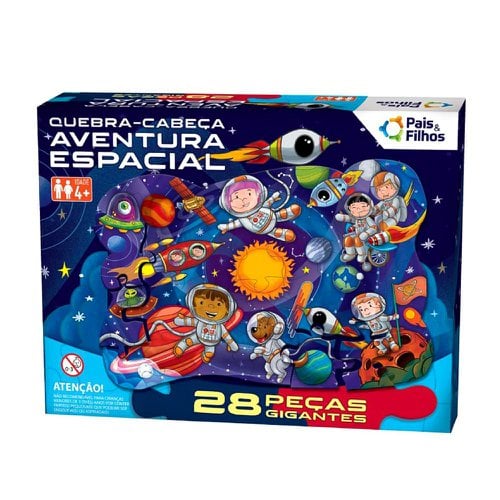 Jogo Quebra-Cabeça Aventura Espacial 28 Peças