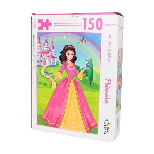 Quebra Cabeça Infantil Cartonado Princesas Com 150 Peças