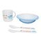 Kit Alimentação Infantil Prato Com Ventosa Talheres E Caneca