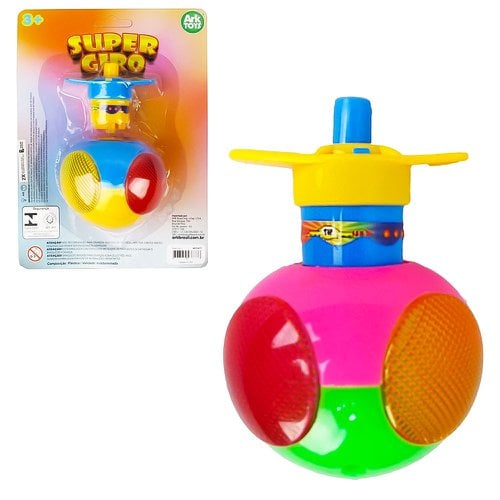 Peão Super Giro Com Luzes Coloridas ArkToys 7cm