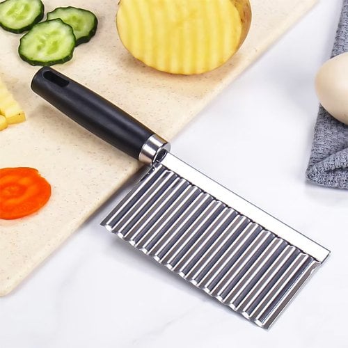 Cortador Ondulado Para Legumes Batata Chips Aço Inox
