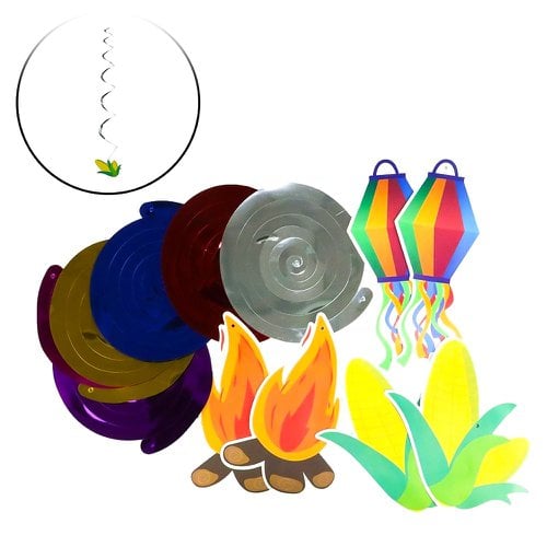 Kit Enfeite Espiral Tema Festa Junina Com 6 Peças