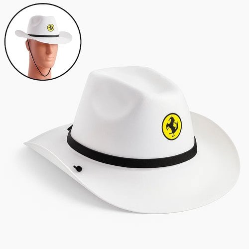 Chapeu Cowboy E.V.A Branco Infantil Com Cordão