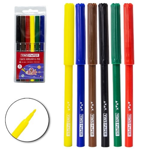 Kit Canetinha Escolar Hidrográfica Plus 6 Unidades