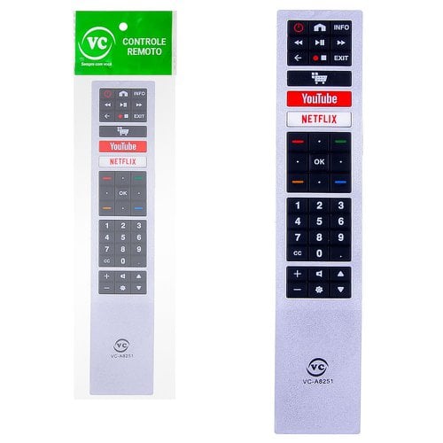Controle Remoto Compatível Com TV AOC 20 x 4cm