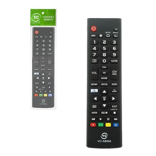 Controle Remoto Compatível Com TV LG 17 x 4,5cm