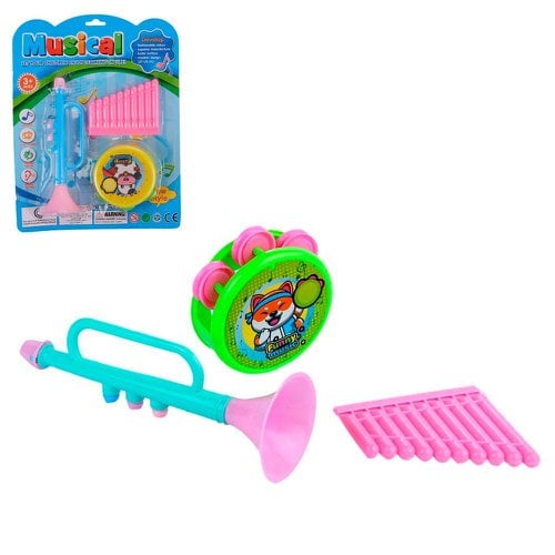 Kit Instrumentos Musicais Infantil Com 3 Peças
