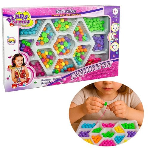 Kit Beleza Bijuteria Infantil Com 100 Miçangas